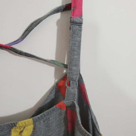 NWT Torrid Maxi Dress Strappy Grey Novelty Kiss Lip Print Size 2X 18 - 20 - Picture 7 of 12